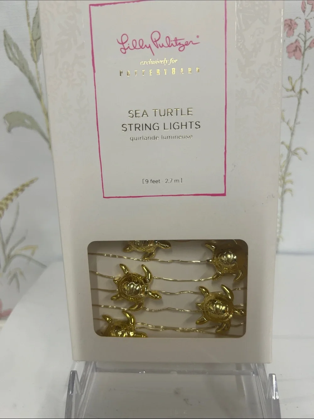 Lilly Pulitzer Gold Sea Turtle String Lights